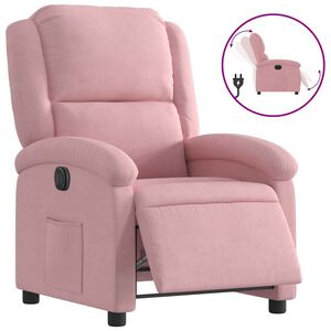 vidaXL Relaxsessel Elektrisch Rosa Samt