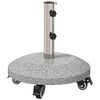 vidaXL Granite Schirmbasis mit R&auml;dern f&uuml;r 4-5 cm Stange 27.2 kg Grau