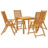 vidaXL 5-tlg. Garten-Essgruppe 85x85x74 cm Massivholz Akazie