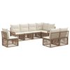 vidaXL Gartensofa-set 8 Stk. Beige Poly-Rattan