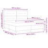 vidaXL Boxspringbett mit Matratze mit LED Blau 180 x 200 cm Stoff