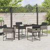 vidaXL Garten Essgruppe 5 pcs Grau Poly-Rattan