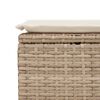 vidaXL 8-tlg. Garten-Sofagarnitur mit Kissen Beige Poly Rattan