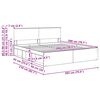 vidaXL Bettrahmen Graues Sonoma 200 x 200 cm Holzwerkstoff