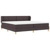 vidaXL Boxspringbett mit Matratze Dunkelbraun 200 x 200 cm Stoff