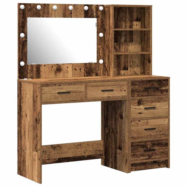 vidaXL Schminktisch mit Regal Braun 78,5 x 41 x 135 cm Holzwerkstoff