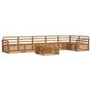 vidaXL Outdoor-Sofagarnitur 7 Stk. Natur