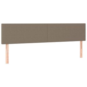 vidaXL Kopfteile Taupe 200x5x78/88 cm Stoff