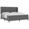 vidaXL Boxspringbett mit Kopfteil Dunkelgrau 200 x 200 cm Stoff