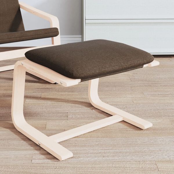 vidaXL Fu&szlig;hocker Dunkelbraun 51x41x40 cm Stoff