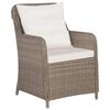 vidaXL 7-tlg. Garten-Essgruppe Poly Rattan Braun
