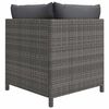 vidaXL 12-tlg. Garten-Lounge-Set mit Kissen Poly Rattan Grau