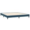 vidaXL Boxspringbett mit Matratze Dunkelblau 180x220 cm Samt