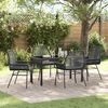 vidaXL Garten Essgruppe mit Kissen 5 pcs Schwarz Poly-Rattan