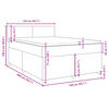 vidaXL Boxspringbett mit Matratze Blau 140x200 cm Stoff