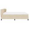vidaXL Boxspringbett mit Matratze Creme 180 x 200 cm Stoff