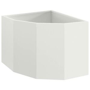 vidaXL Eckpflanzer Wei&szlig; 45 x 45 x 35 cm Stahl