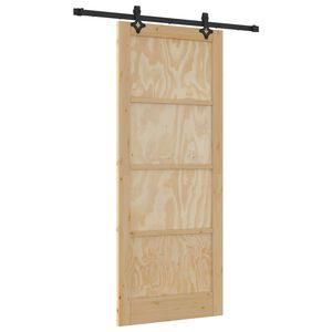 vidaXL Schiebet&uuml;r ORKDAL 86 x 211 cm Massives Kiefernholz Natur