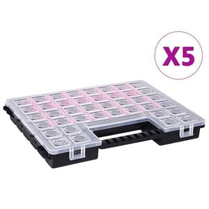 vidaXL Sortimentsk&auml;sten 5 Stk. Verstellbare Trennw&auml;nde 385x283x50 mm