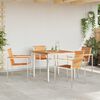 vidaXL Garten Essgruppe 5 pcs Braun Massivholz Teak