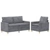 vidaXL Sofa Set 2 pcs Hellgrau Polyester