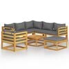 vidaXL 8-tlg. Garten-Lounge-Set mit Auflagen Massivholz Akazie