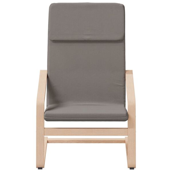 vidaXL Relaxsessel mit Hocker Taupe Stoff