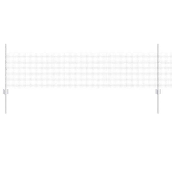 vidaXL Zaun mit Pfosten Silber 0,5 x 50 m Stahl