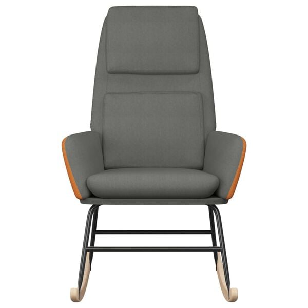 vidaXL Schaukelstuhl Hellgrau Stoff