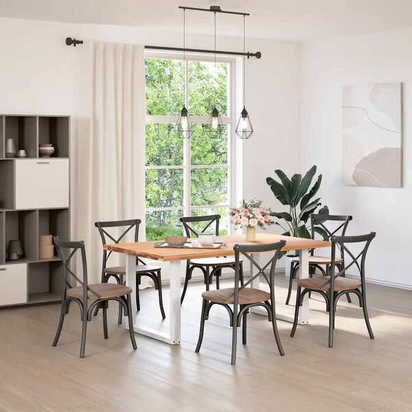 vidaXL Esstischbeine U-Form 2 Stk. Wei&szlig; 80x(72-73) cm Stahl