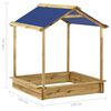 vidaXL Garten-Spielhaus mit Sandkasten 128x120x145 cm Kiefernholz