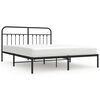 vidaXL Bettgestell mit Kopfteil Metall Schwarz 183x213 cm