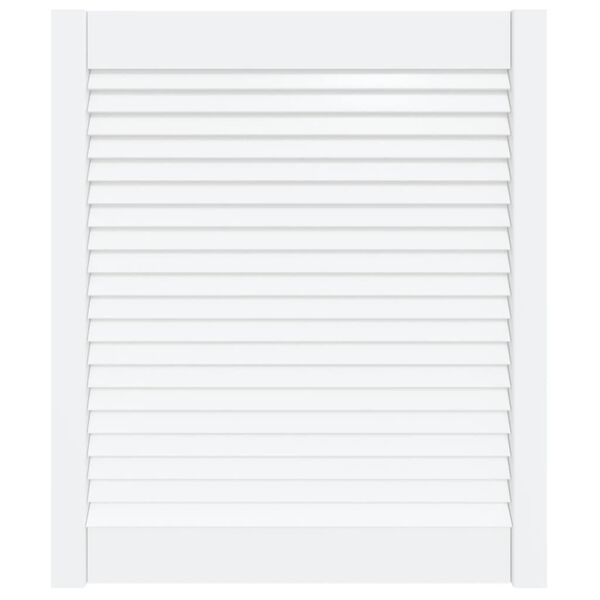 vidaXL Schrankt&uuml;r Lamellen-Design Wei&szlig; 69x59,4 cm Massivholz Kiefer