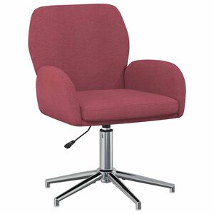 vidaXL Drehstuhl 54 x 58 x 90 cm Weinrot Stoff