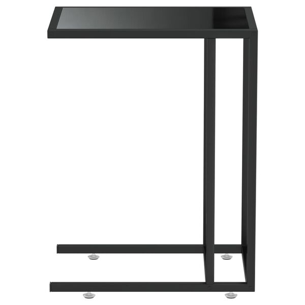 vidaXL Computer-Beistelltisch Schwarz 50x35x65 cm Hartglas