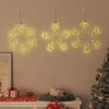 vidaXL Weihnachts-Schneeflocke mit 252 LEDs Warmes Wei&szlig; 45 x 38 cm PVC