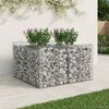 vidaXL Gabionen Hochbeet Silber 100 x 100 x 60 cm Verzinkter Stahl