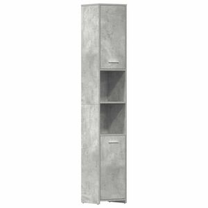 vidaXL Badezimmerschrank Betongrau 30x30x183,5 cm Holzwerkstoff