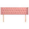vidaXL Kopfteil mit Ohren Rosa 147x16x78/88 cm Samt