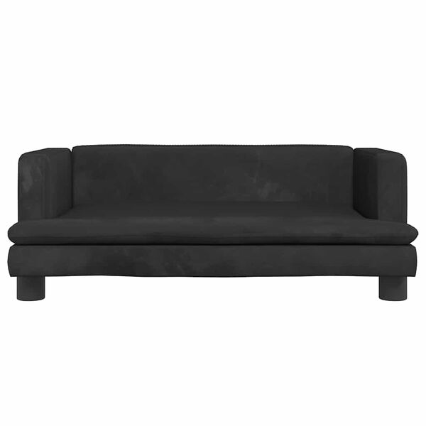 vidaXL Kindersofa Schwarz 80x45x30 cm Samt