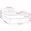 vidaXL Boxspringbett mit Matratze & LED Taupe 120x200 cm Stoff