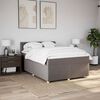 vidaXL Boxspringbett mit Matratze Taupe 140x190 cm Stoff