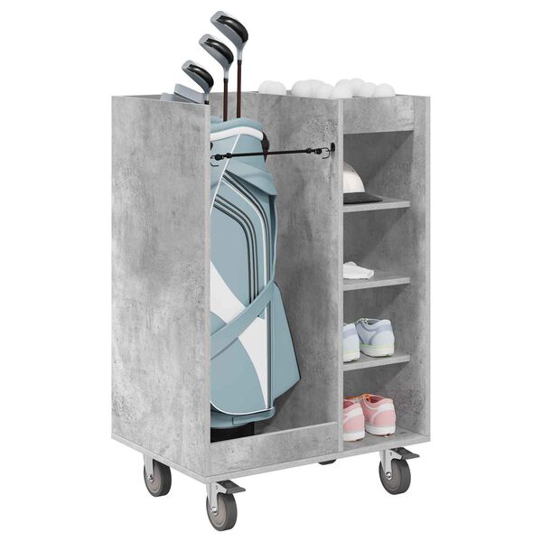 vidaXL Golf Schrank Mit Rad Uni Beton Grau 65 x 45 x 98 cm