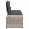 vidaXL Gartensofa mit Kissen Grau 184 x 62 x 69 cm Poly-Rattan