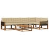vidaXL Outdoor-Sofagarnitur mit Kissen 6 pcs Natur und Beige