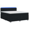 vidaXL Boxspringbett mit Matratze und LED Schwarz 180 x 200 cm Stoff