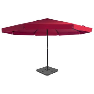 vidaXL Sonnenschirm mit Tragbarem Sonnenschirmst&auml;nder Rot