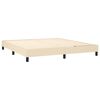 vidaXL Boxspringbett mit Matratze & LED Creme 180x200 cm Stoff