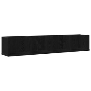 vidaXL Wandregal Wandhalterung Schwarz Eichen-Optik 100 x 18 x 18 cm