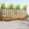 vidaXL Sofagarnituren 7 pcs Natur und Beige Massivholz Akazie
